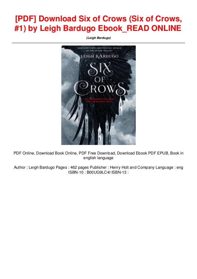 six of crows epub pdf